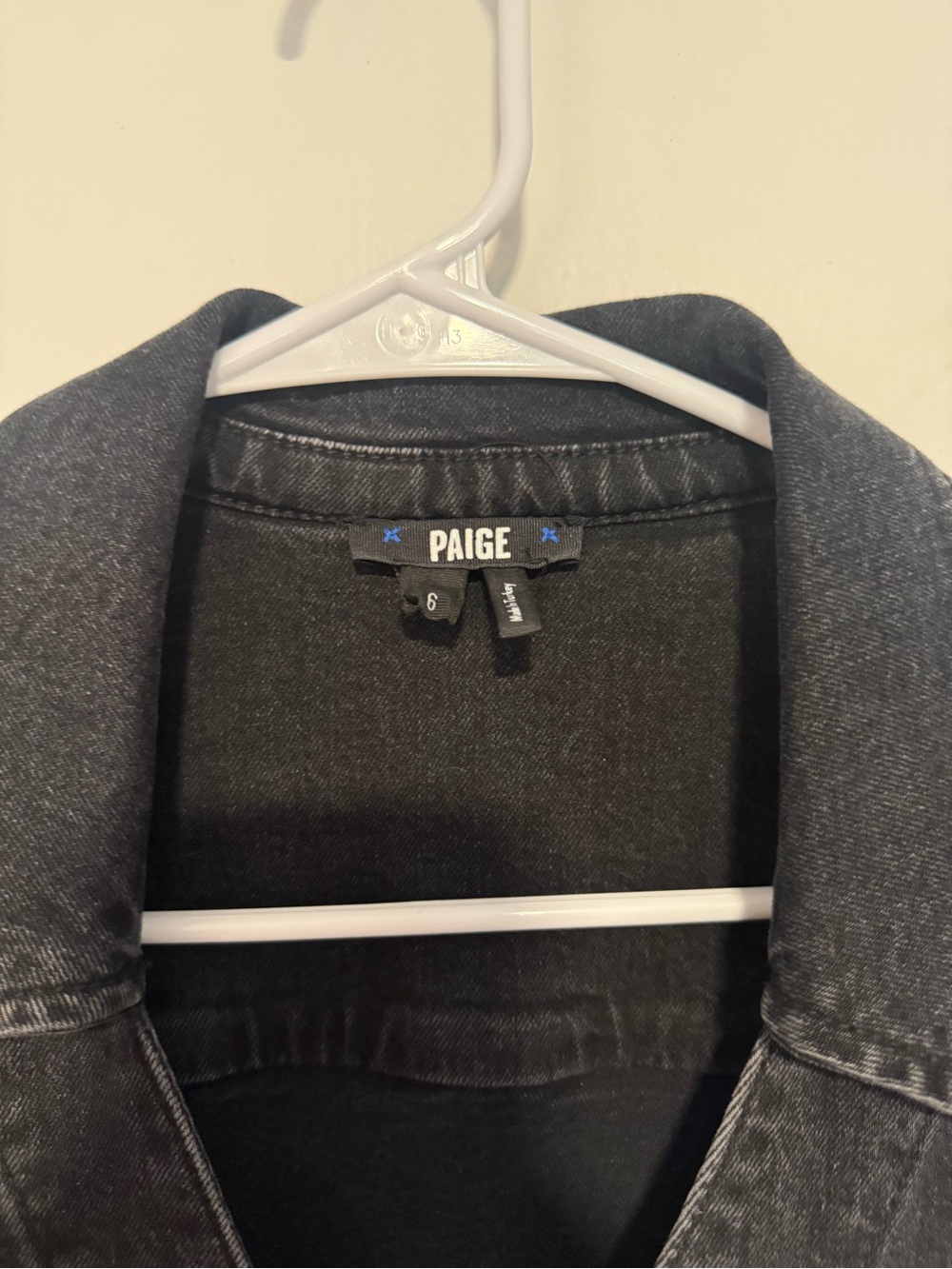 Paige Alexis Barrel Cargo Denim Jumpsuit- Black sz 6 - Picture 6 of 6